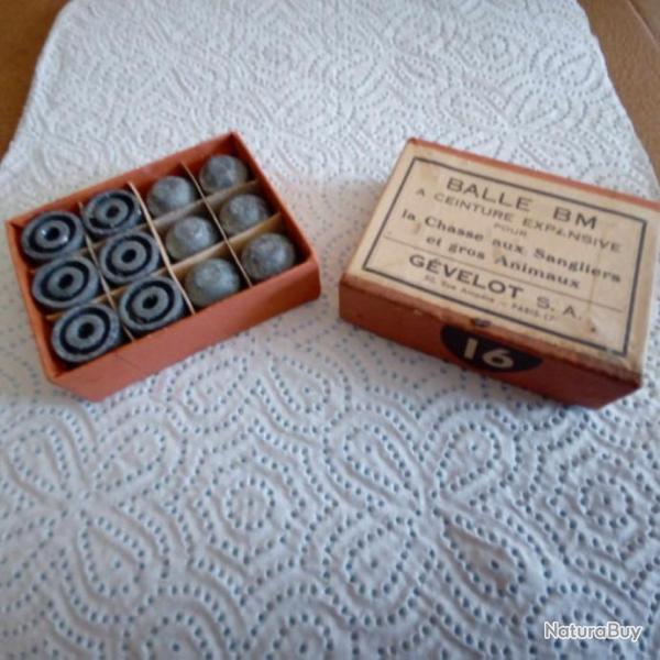 Balle BM � ceinture expansive G�velot calibre 16