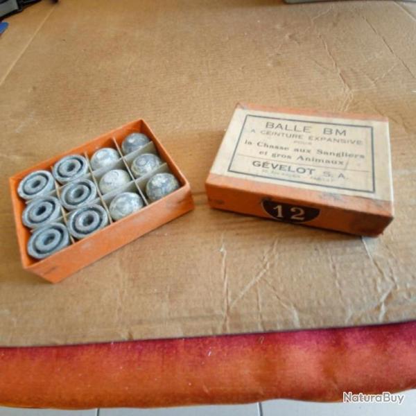 Balle BM � ceinture expansive G�velot calibre 12