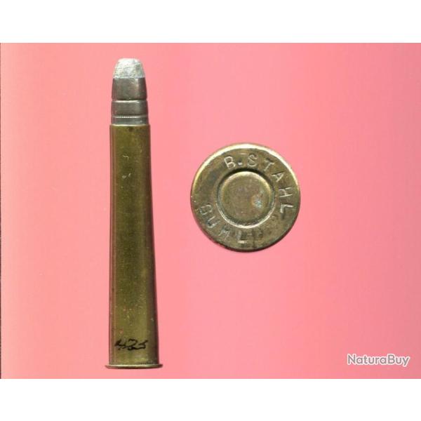 8.2 x 57 R / Express 360 - peu courant - marquage : B.STAHL SUHL - balle nickel pointe plomb