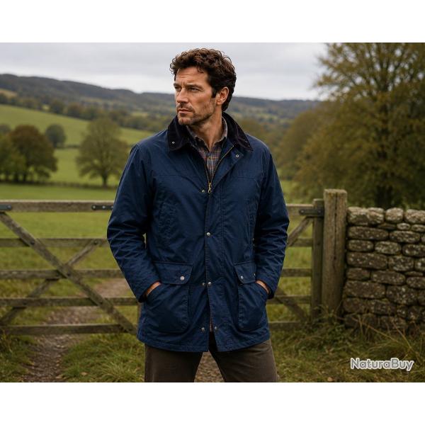 Veste Huil�e antique Game Barker Bleu