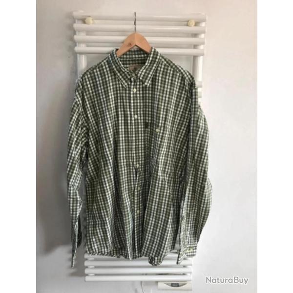 Chemise � carreaux Beretta XXL neuve blanc et vert