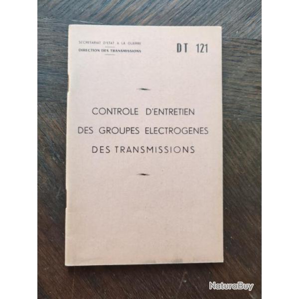 MANUEL TECHNIQUE GROUPE �LECTROG�NE DT 121