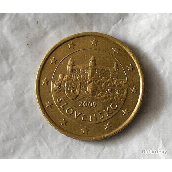 50 centimes d'euro - Ch�teau de Bratislava - Slovaquie 2009