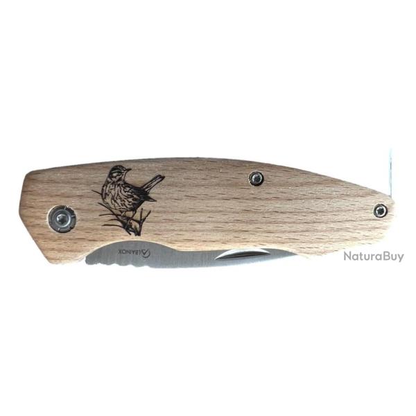 COUTEAU PLIANT GRAVURE GRIVE + PRENOM SUR LAME - Livraison offerte