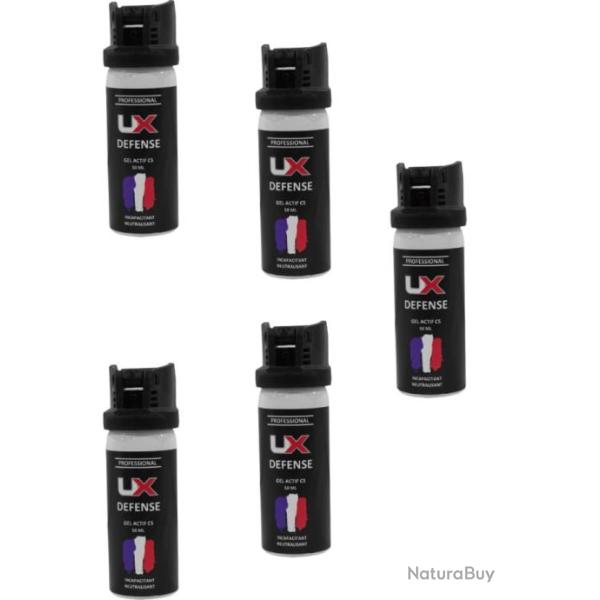 Lot de 5 bombes lacrymog�ne Umarex 50 ml - Gel