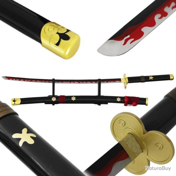 Katana en M�tal One Piece ENMA Black Edition Roronoa Zoro