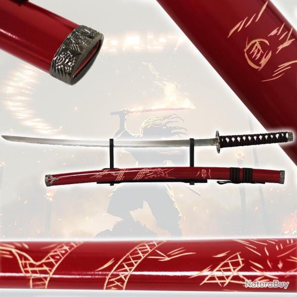 Katana en M�tal Dragon Red Fire Evolution Samurai