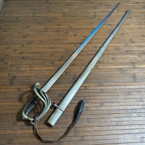 SABRE 82 KLINGENTHAL FORTE LAME LARGE � DOUBLE GORGES DRAGONNE CUIR  OFFICIER