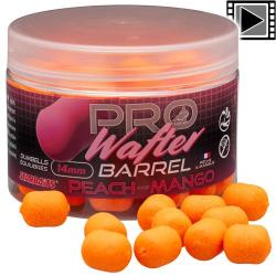 Dumbells Equilibr&eacute;s Starbaits Probiotic Peach & Mango Wafter Barrel 14mm 50g