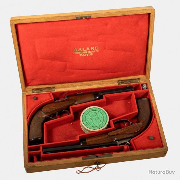 Paire de Pistolets GALAND � Paris Cal. 6mm