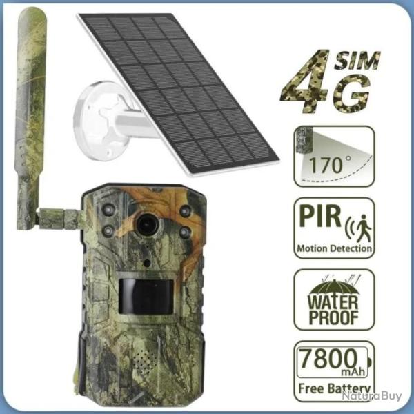 PROMO - CAM�RA SURVEILLANCE 4G SOLAIRE AUTONOME - CONTR�LE � DISTANCE - LIVRAISON OFFERTE