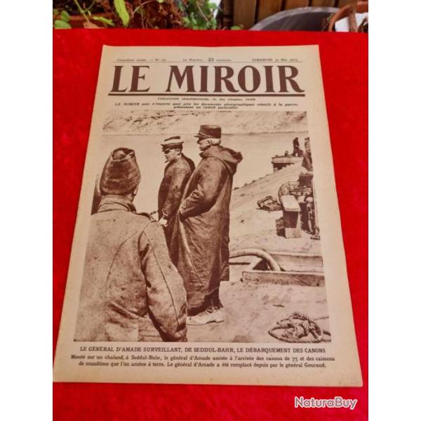 Journal le MIROIR num�ro 79 WW1. Militaria.