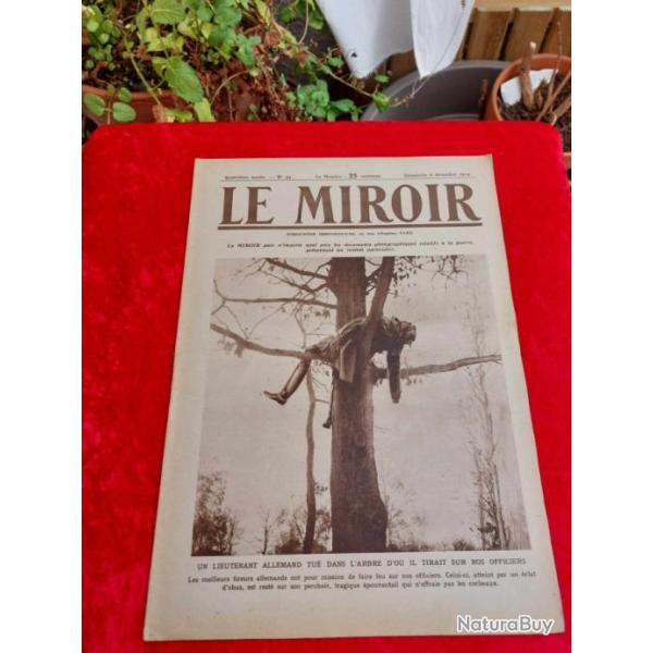 Journal le MIROIR num�ro 54 WW1. Militaria.