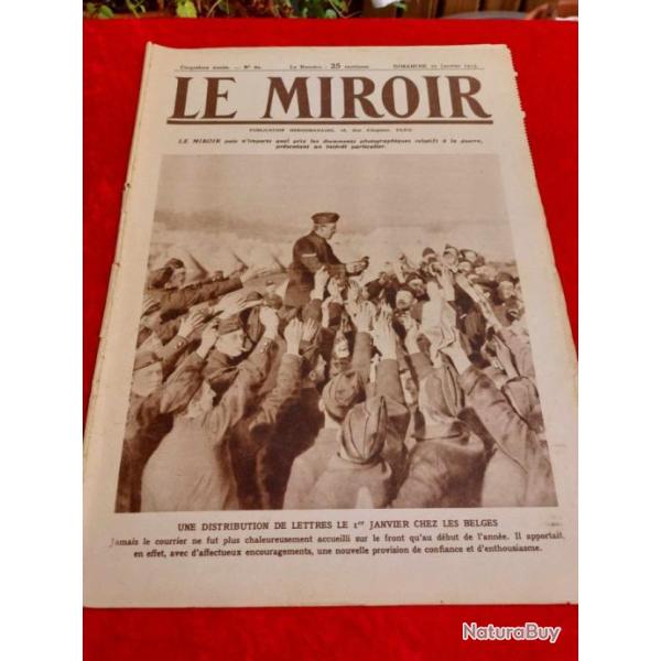 Journal le MIROIR num�ro 60 WW1. Militaria.