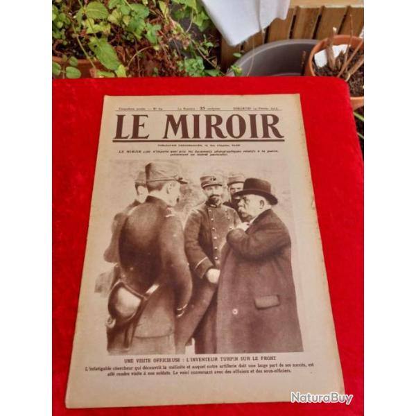 Journal le MIROIR num�ro 64 WW1. Militaria.
