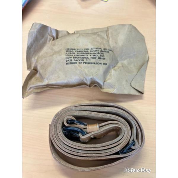 Bretelle cuir pour fusil ou carabine US /garand/springfield /bar rifle WW2