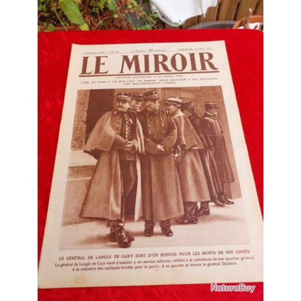 Journal le MIROIR num�ro 68 WW1. Militaria.