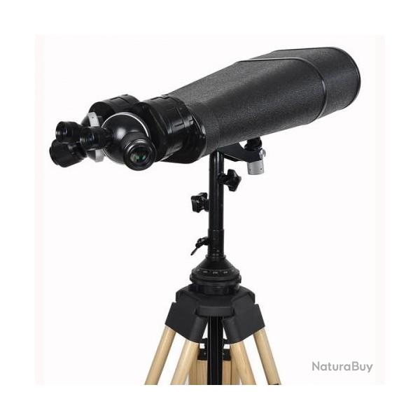 Jumelles astronomie g�antes bi-oculaires 25-40x100 DIGITAL OPTIC EGEON avec son tr�pied en bois