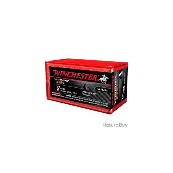 MUNITION WINCHESTER 17HMR VARMINT HV