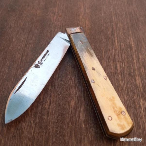 Ancien Couteau R�gional LE NORMAND GARANTI Manche en Corne