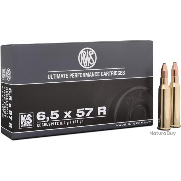 Munitions RWS calibre 6x57R KS 127gr - 8.2g x20