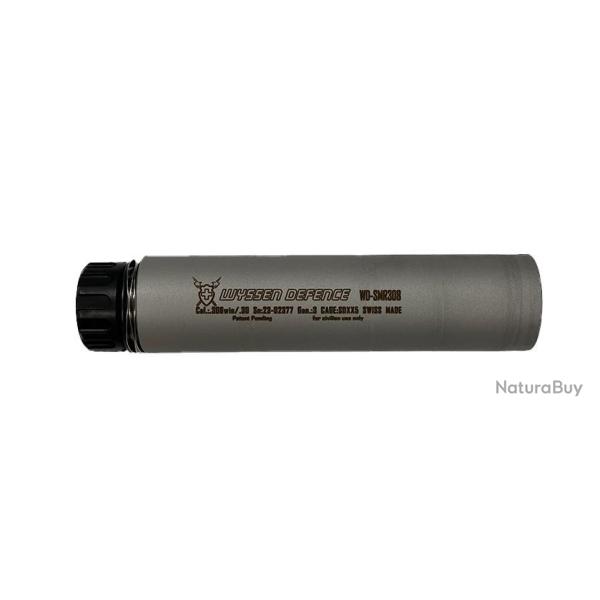 Mod�rateur Wyssen Defence pour carabine semi auto Cal.308 Standard montage rapide gris