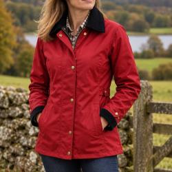 Veste cir&eacute;e antique ajust&eacute;e pour femme Rouge
