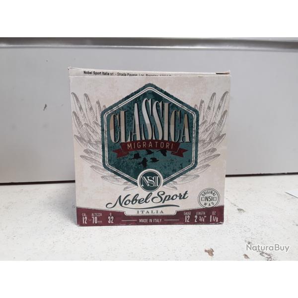 1 CARTON DE 250 CARTOUCHES  NSI CLASSICA CAL12 32G BJ 70MM