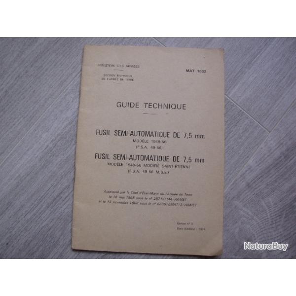 Manuel  guide technique pour FSA 1949 56 et 1945 56 MSE