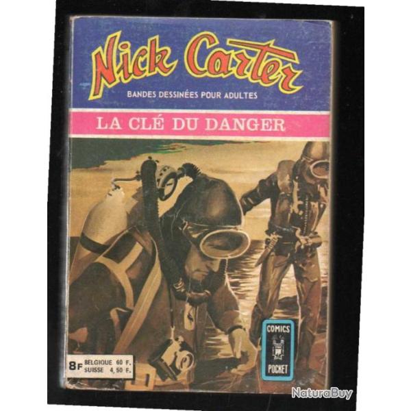 nick carter comic's pocket la cl� du danger , bd de presse ,