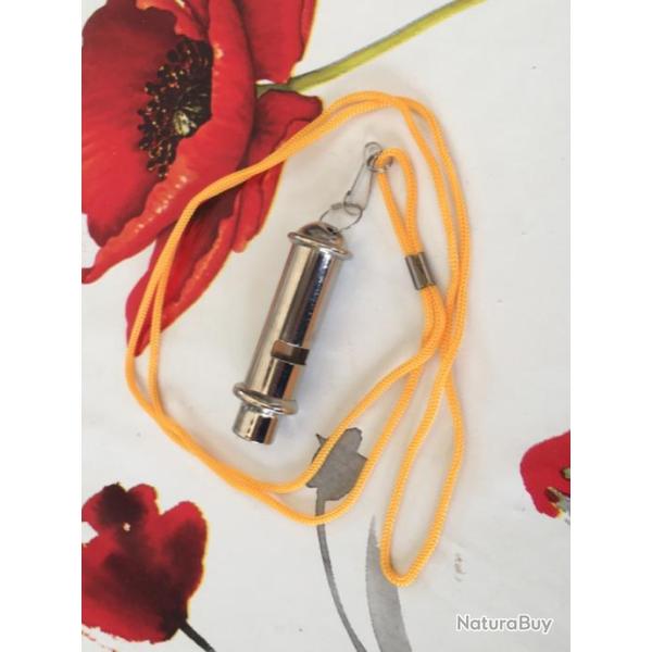 Sifflet de rappel deux tons en m�tal chrom�