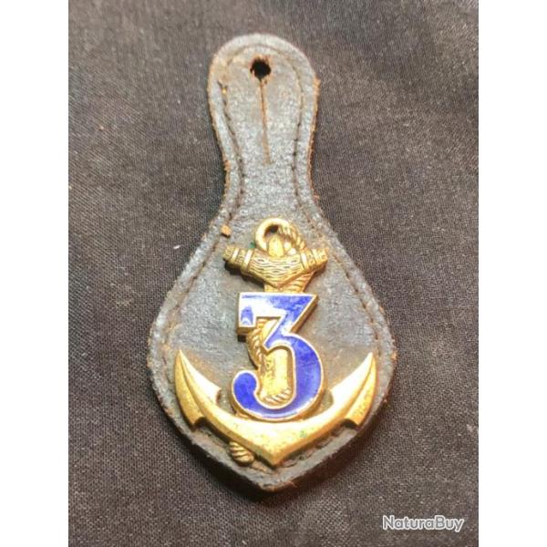 insigne medaille coloniale 3� regiment d'infanterie de marine drago