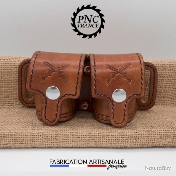 PNC FRANCE - Pochette / Etuis Porte Barillet Double Marron Marbr�