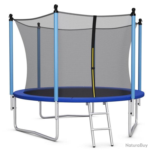 Trampoline ext�rieur diam�tre 305cm echelle filet de s�curit� tapis de saut tuyau galvanis� antirou