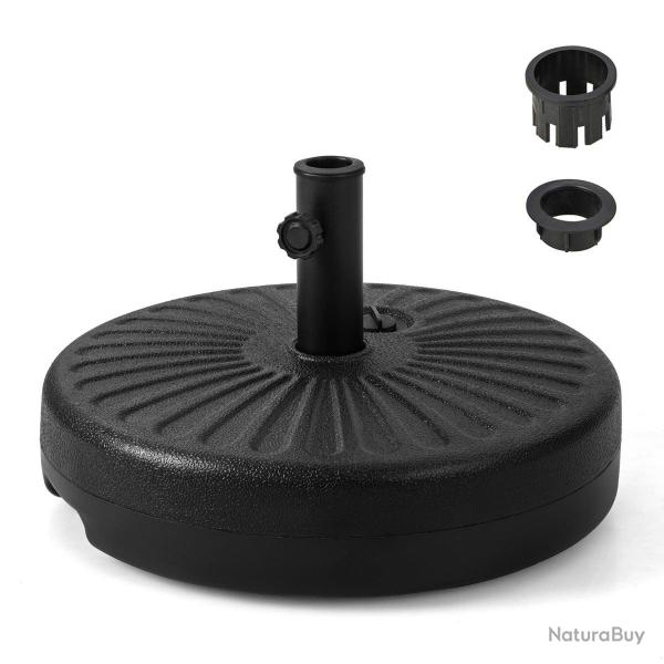 Pied de parasol lourd pour parasol 38/48 mm socle parasol ext�rieur en HDPE rempli de 28 kg sable 1
