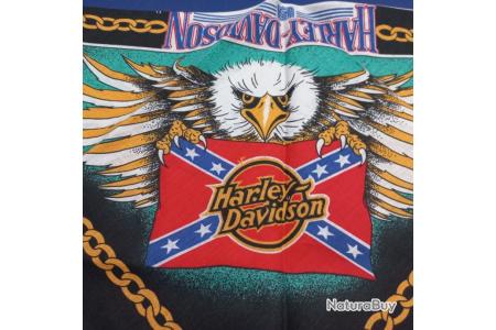 Bandana Ou Foulard Harley Davidson Vintage – Motif Aigle Wild, 100% Coton, Neuf Sans étiquette – Unisexe