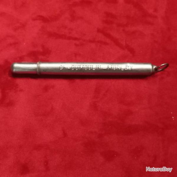 ancien porte crayon publicitaire 1920 - 30  " CHATEAU DUMOULIN - MORLAIX "  " VINS & SPIRITUEUX "