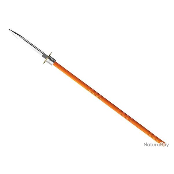 Epieu de chasse Hourvari LE TRAQUEUR lame acier 25cm hampe 120cm orange