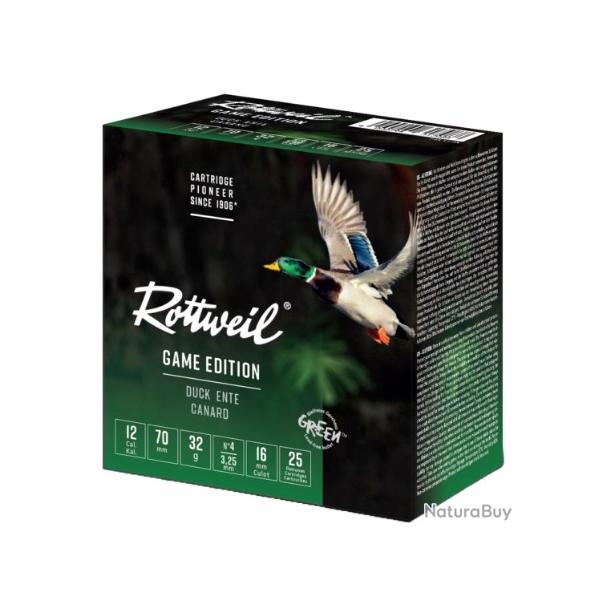Munitions ROTTWEIL game �dition canard cal.12/70 32g N�4 par 25
