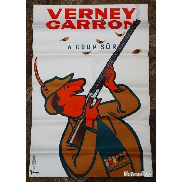VERNEY CARRON ANCIENNE AFFICHE PUBLICITAIRE SIGNATURE BELLENGER MODELE DEPOSE Collection France Tr�s