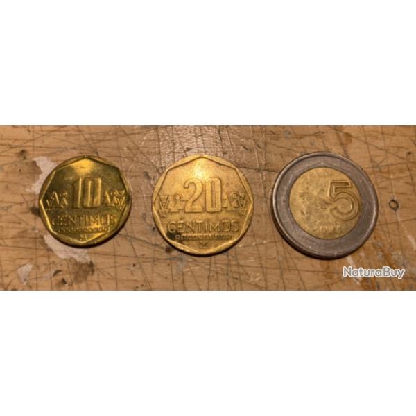 Lot de pi�ces soles p�ruviennes