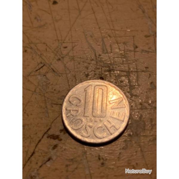 Une pi�ce de 10 groschen schilling autrichien 1989