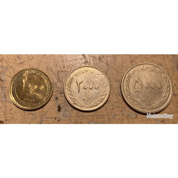 Lot de pi�ces rials iranien