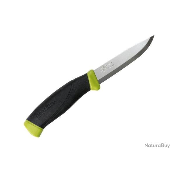 BEL1293 DAGUE / POIGNARD MORAKNIV COMPANION LAME 10,5CM MANCHE GOMME  ETUI RIGIDE VERT POMME NEUF