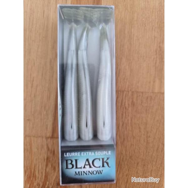 3 Black minnow extra souple 9 cm neuf