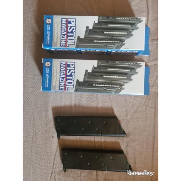 Lot de 2 Chargeur Gaz �tat neuf pour colt 1911 G&G Armament