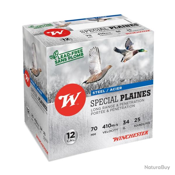 Cartouches WINCHESTER CHASSE ACIER STEEL SPECIAL PLAINES 20 70 24 GRAMMES