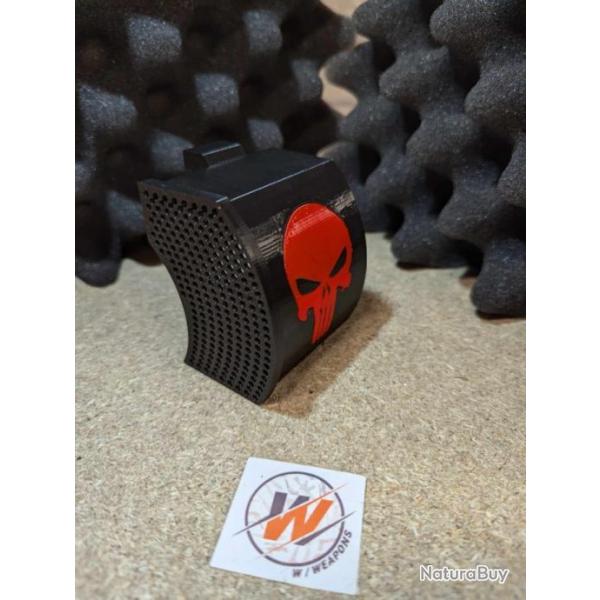 RUGER RPR  - R�cup�rateur de Douille/Etui 22LR logo PUNISHER ROUGE fixation sur rail haut picatinny