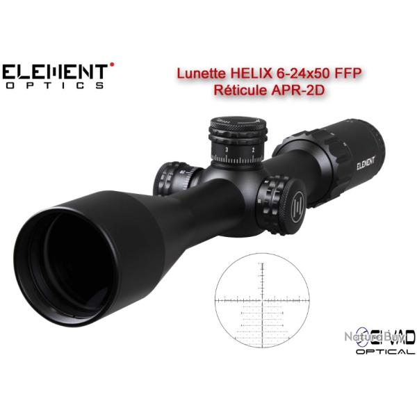 Lunette Element Optics HELIX 6-24x50 FFP - R�ticule APR-2D MRAD