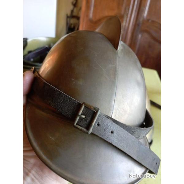 Casque 1900 Alsace-Moselle poque annexion de pompier